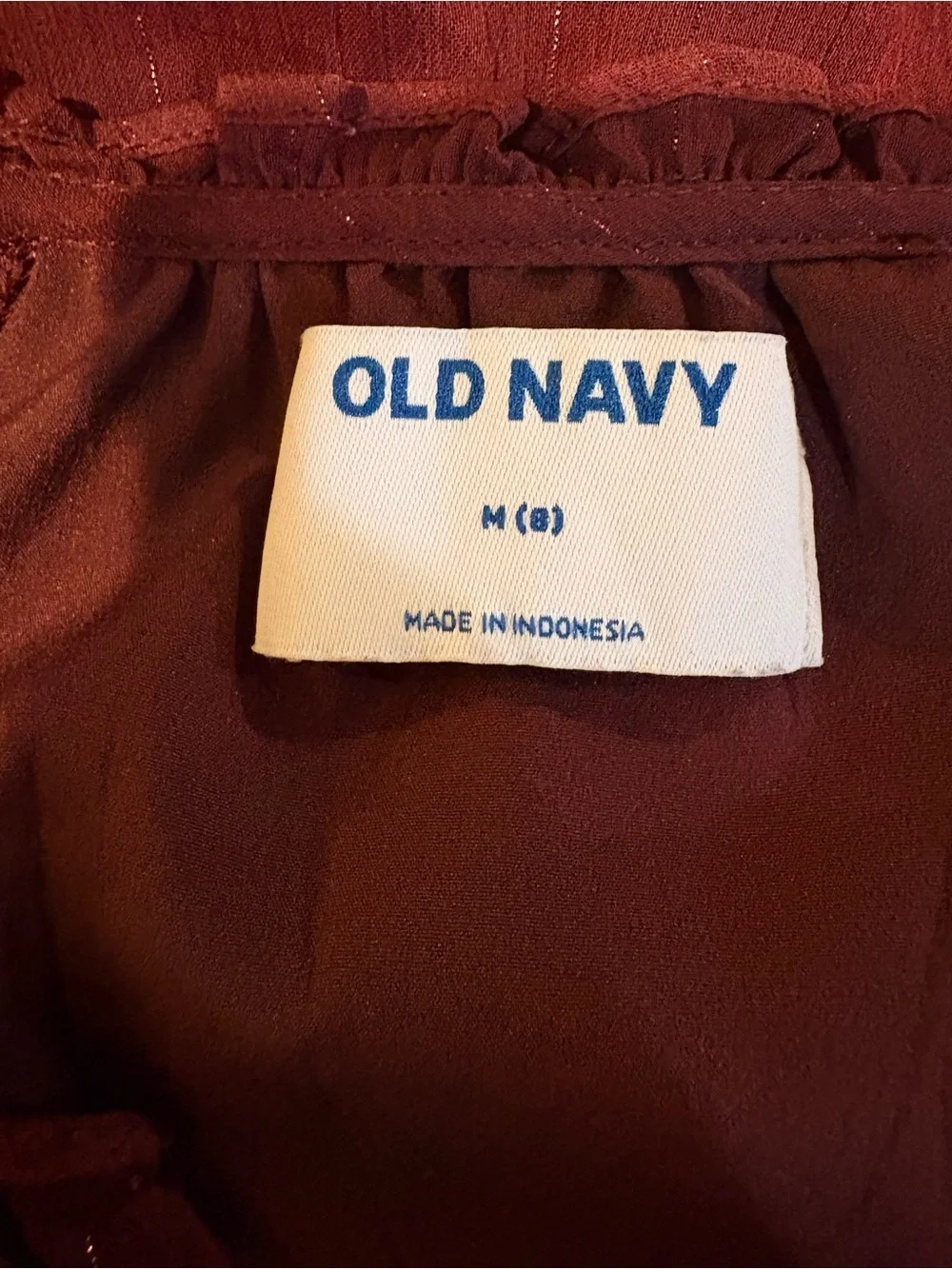 ⚓️OLD NAVY Ruffle-Trim Tiered Dress with Gold Threading